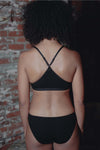 BASERANGE knitted stretch bra BRXX black